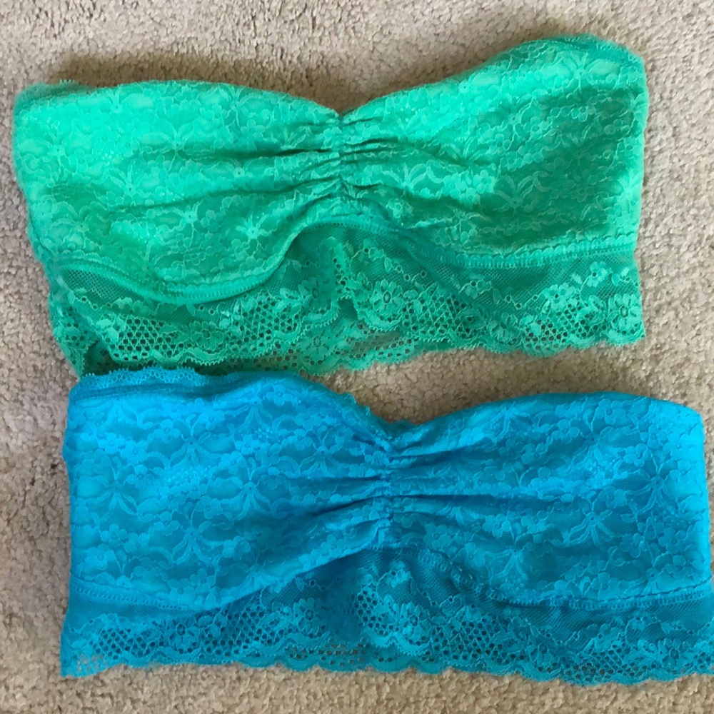 Aerie strapless bra letters